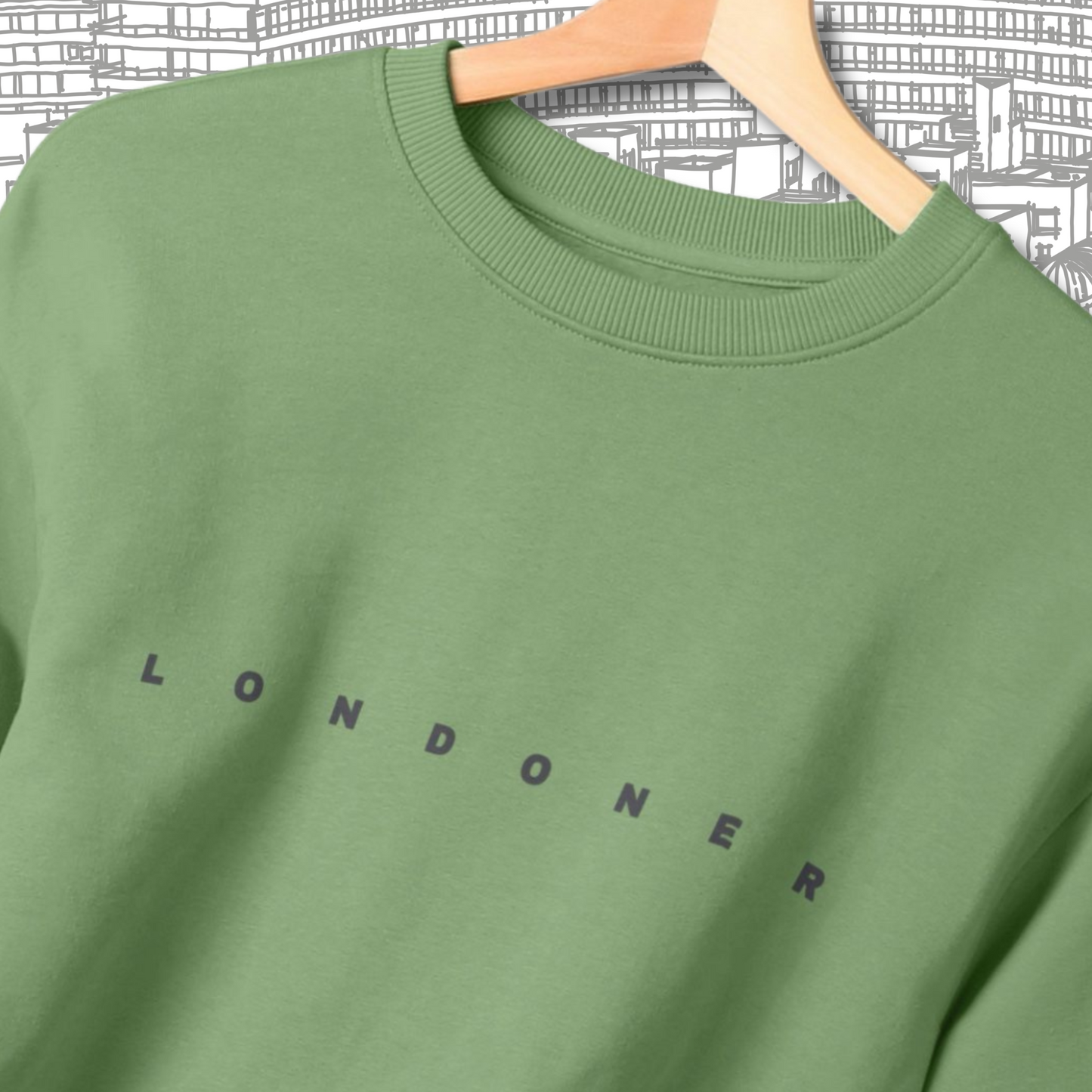 Oversized Sage Londoner Sweatshirt